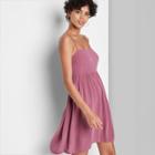 Women's Sleeveless Open Back Babydoll Dress - Wild Fable Grape
