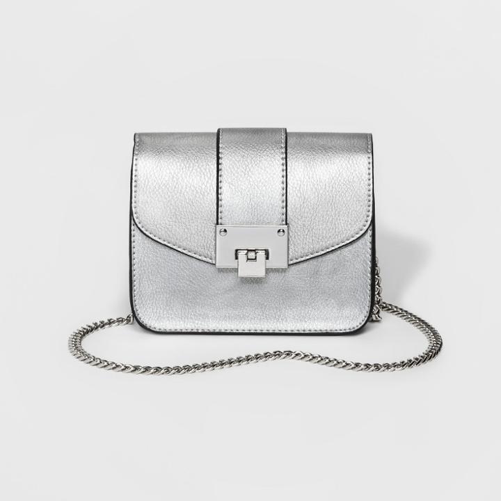 Women's Cesca Mini Crossbody Bag With Chain - Silver,