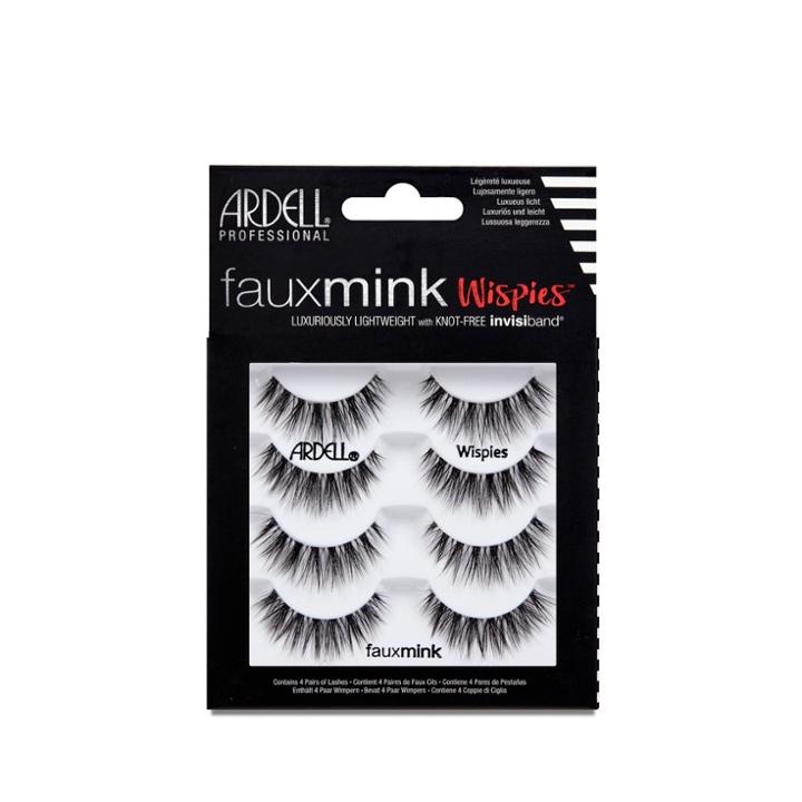 Ardell Faux Mink Wispies False Eyelashes - Black
