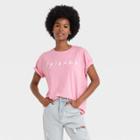 Women's Friends Logo Short Sleeve Graphic T-shirt - Pink