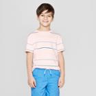Boys' Striped Short Sleeve T-shirt - Cat & Jack Pink