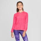 Girls' Ruched Super Soft Long Sleeve T-shirt - C9 Champion Fuchsia Pink S, Fuschia Pink