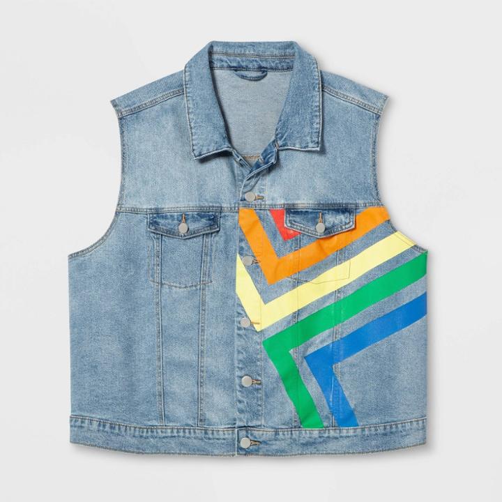 Target Pride Adult Extended Size Gender Inclusive Denim Vest - Indigo 3xb, Women's, Blue