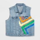 Target Pride Adult Extended Size Gender Inclusive Denim Vest - Indigo 3xb, Women's, Blue
