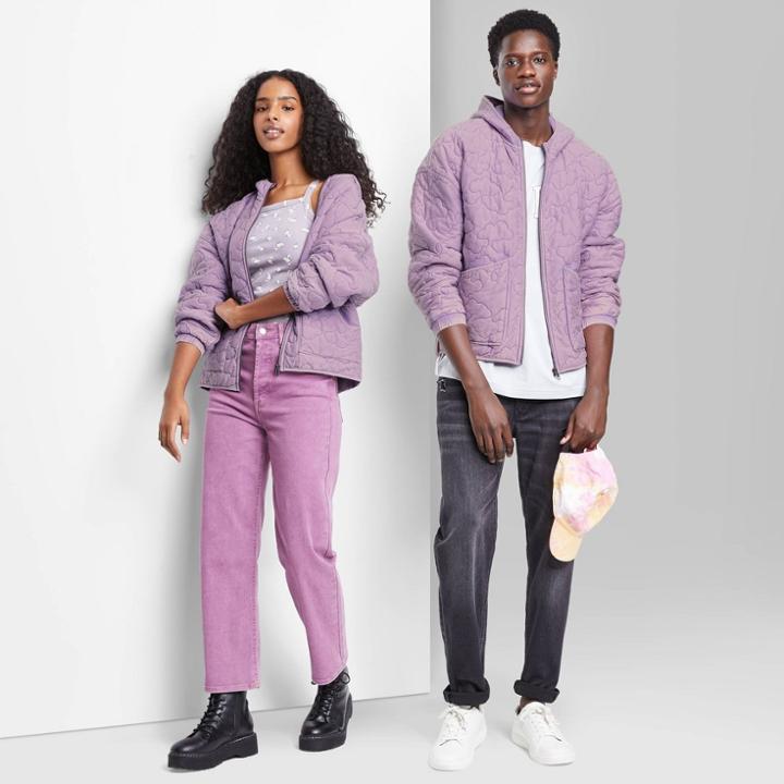 Hooded Quilted Jacket - Wild Fable Light Purple