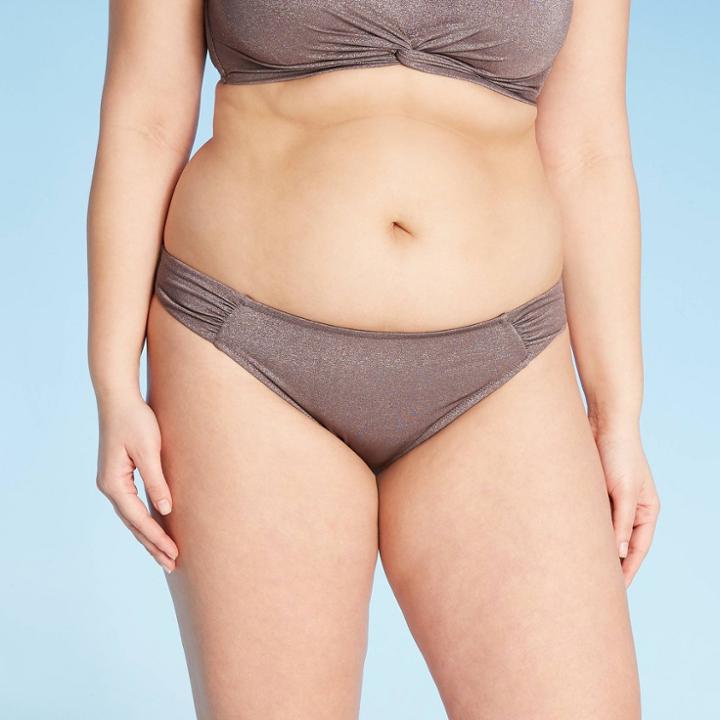 Women's Cheeky Bikini Bottom - Shade & Shore Metallic