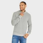 Men's 1/4 Zip Turtleneck Collared Pullover - Goodfellow & Co Gray