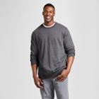 Men's Tall Fleece Crew Neck Sweatshirt - Goodfellow & Co Charcoal (grey)