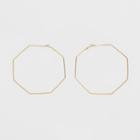 Target Open Octagon Hoop Earrings - Gold