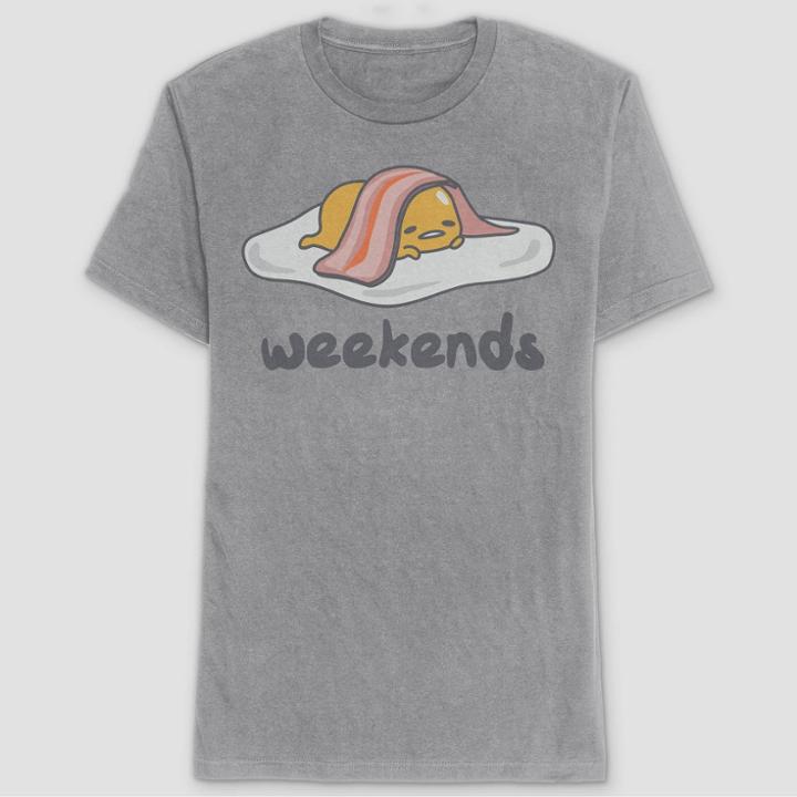 Men's Sanrio Gudetama Short Sleeve Graphic T-shirt - Heather Gray