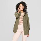 Women's Long Sleeve Banded Cuff Utility Jacket - A New Day Olive (green)