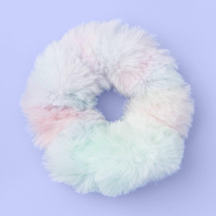 More Than Magic Girls' Pastel Rainbow Tie-dye Faux Fur Twister - More Than