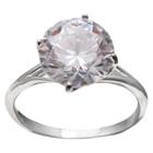 Target Women's Round Cubic Zirconia Ring In Sterling Silver (7),