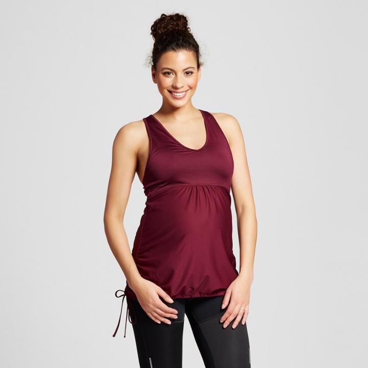 Maternity Fit & Flare Tank Top - C9 Champion - Dark Berry Purple