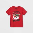 Toddler Boys' Star Wars Baby Yoda Valentine's Day Short Sleeve Graphic T-shirt - Red