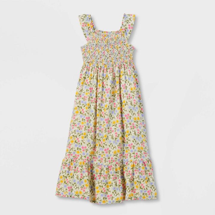 Girls' Floral Sleeveless Woven Maxi Dress - Cat & Jack