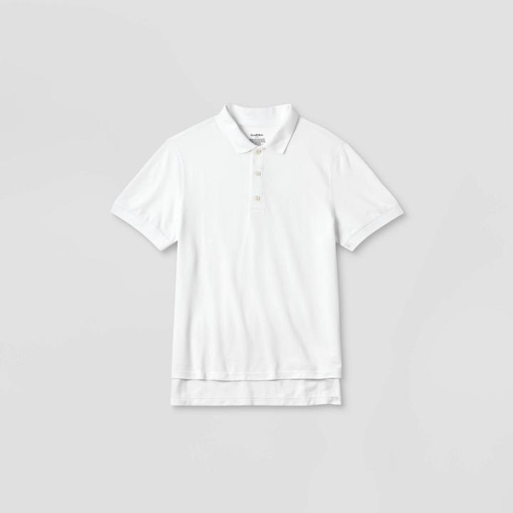 Men's Loose Fit Adaptive Polo Shirt - Goodfellow & Co White