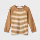 Toddler Boys' Long Sleeve Jersey Knit Crewneck T-shirt - Cat & Jack Light Brown