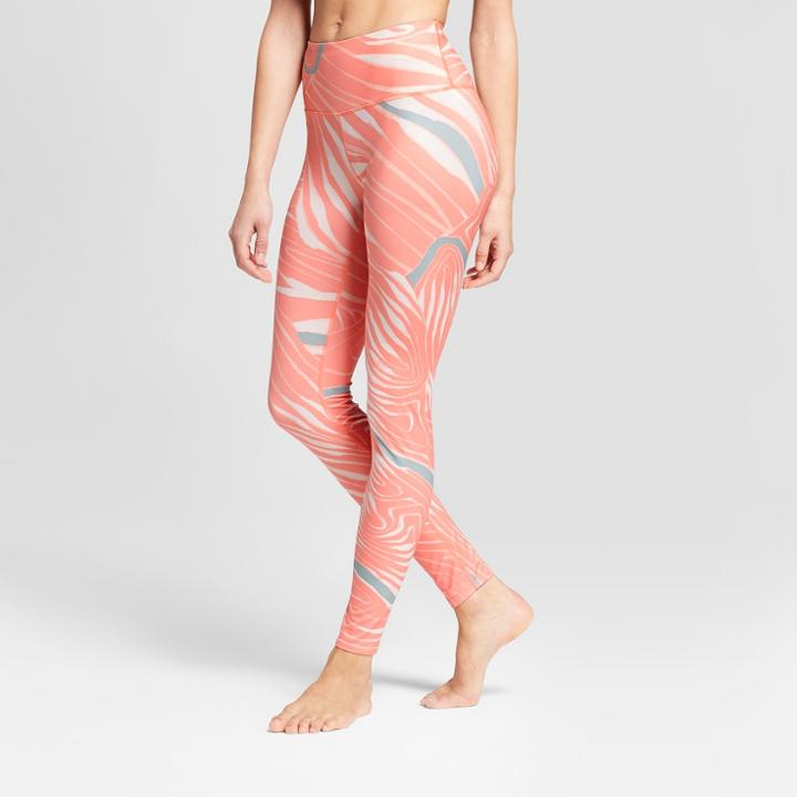 Women's Printed Comfort High-waisted Leggings - Joylab Canyon Guava