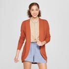Women's Cocoon Cardigan - A New Day Rust (red)
