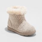 Toddler Girls' Oriole Fleece Ankle Fashion Boots - Cat & Jack Tan