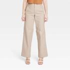 Women's Mid-rise Relaxed Straight Leg Chino Pants - A New Day Beige