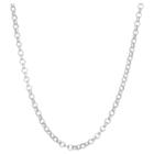 Tiara Sterling Silver 18 Rolo Chain Necklace, Size: