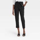 Women's Button Hem Ankle Length Pants - Who What Wear Black