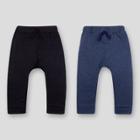 Lamaze Baby 2pk Organic Cotton Pull-on-pants - Blue/black Newborn, Kids Unisex