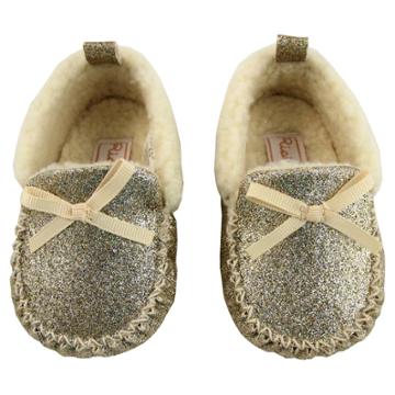 Baby Girls' Rising Star Glitter Moccasins - Gold