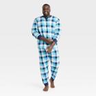 Ev Hanukkah Men's Big & Tall Hanukkah Buffalo Check Print Matching Family Pajama