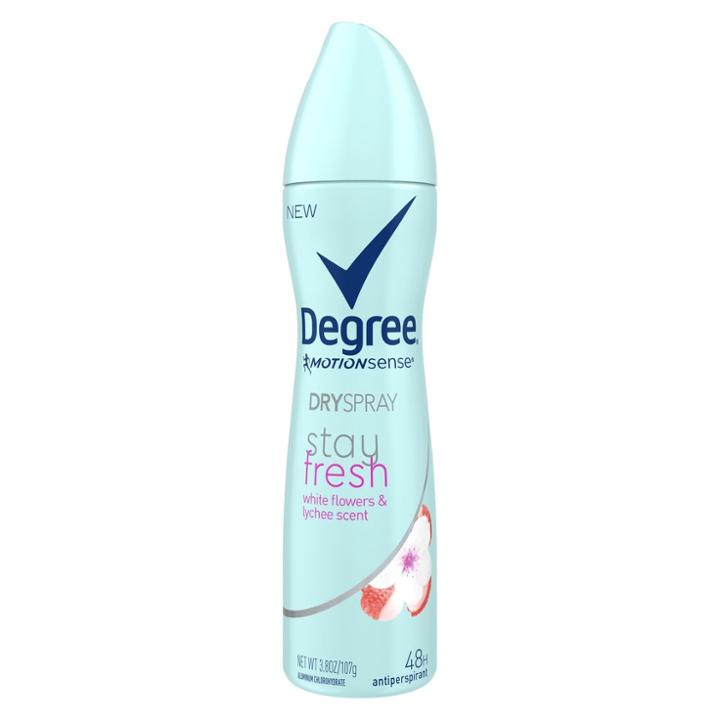 Degree For Women Stay Fresh White Flowers & Lychee Dry Spray Antiperspirant & Deodorant