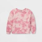 Girls' Tie-dye Graphic Sweatshirt - Art Class Pink