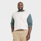 Men's Big & Tall Long Sleeve Henley T-shirt - Goodfellow & Co Off-white