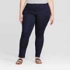 Women's Plus Size Mid-rise Skinny Jeans - Universal Thread Dark Blue
