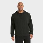 Men's Big & Tall Soft Gym Full Zip Hoodie - All In Motion Black