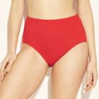 Kona Sol Women's Pique High Waist Bikini Bottom - Kona