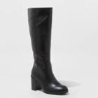 Women's Jayla Heeled Tall Fashion Boots - A New Day Black