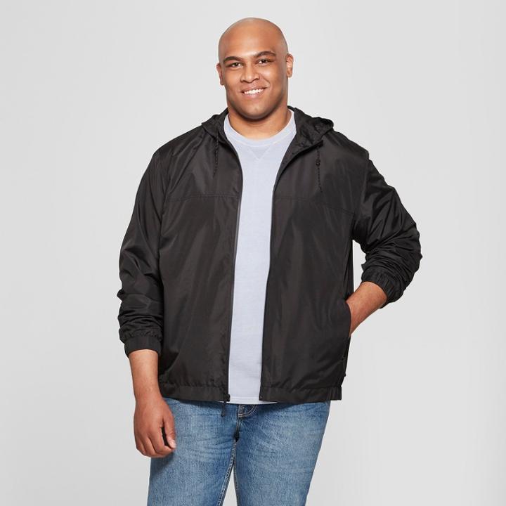 Men's Big & Tall Rain Jacket - Goodfellow & Co Black