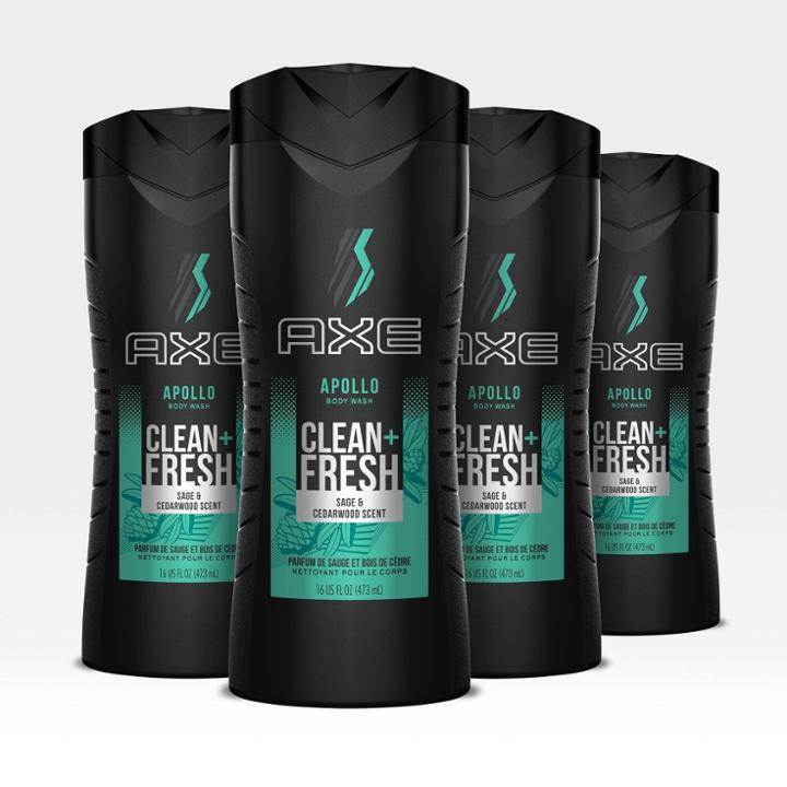 Axe Apollo Clean+fresh Body Wash Soap Sage & Cedarwood Scent