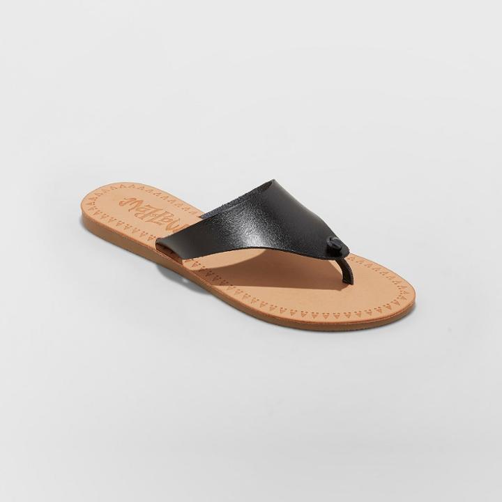 Women's Mad Love Vada Hooded Upper Flip Flop Sandals - Black