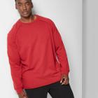 Men's Tall Long Sleeve Raw Edge Crew Sweatshirt - Original Use Majesty Red