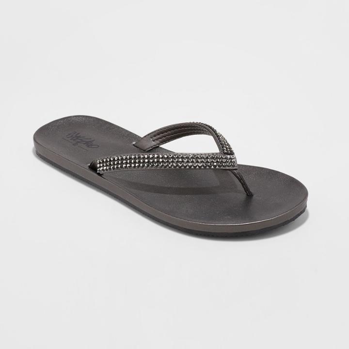 Women's Lula Flip Flop Sandals - Mossimo Black