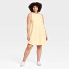 Women's Plus Size Knit Tank Dress - A New Day Light Yellow