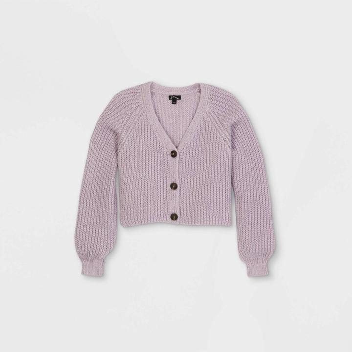 Girls' Cropped Cardigan - Art Class Purple