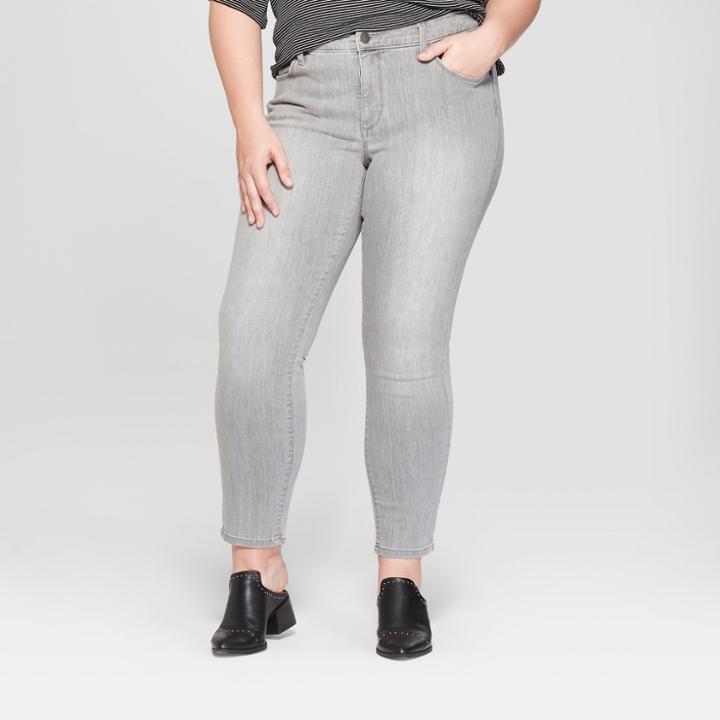 Women's Plus Size Skinny Jeans - Universal Thread Gray Wash