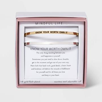 No Brand Silver Plated Know Your Worth Bracelet