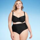 Women's Plus Size Underwire Bikini Top - Kona Sol Black