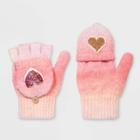 Girls' Ombre Flip Top Gloves - Cat & Jack Pink