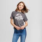 Women's Jurassic Park Boyfriend Fit Graphic T-shirt Charcoal Xl (juniors'), Gray